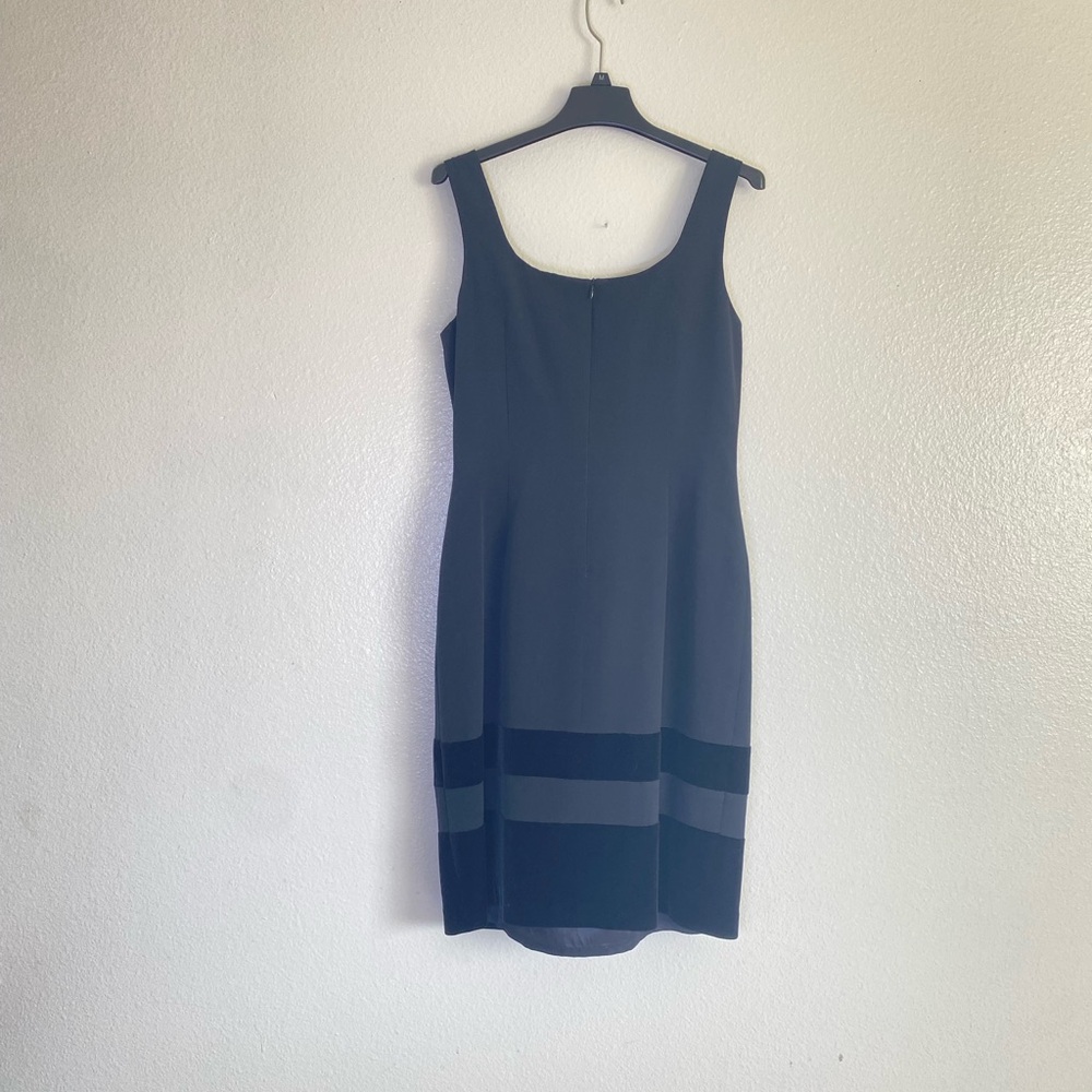 David Meister Black Sheath Mini Cocktail Dress